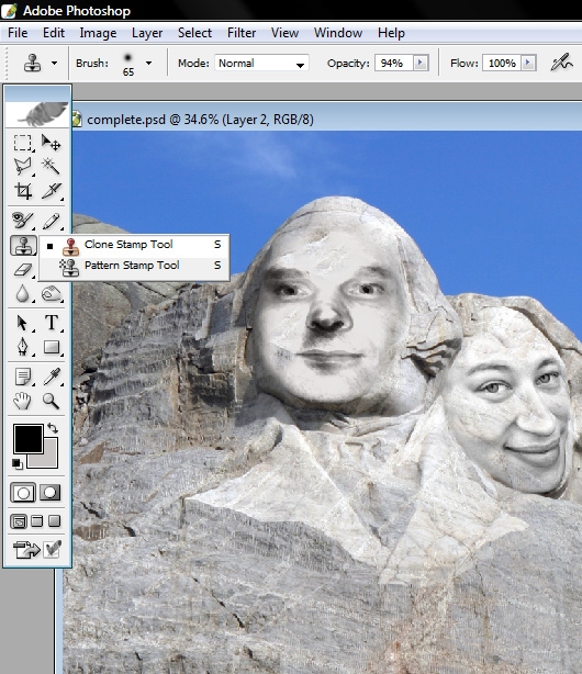 Creation of Mt. Rushmod: Step 7